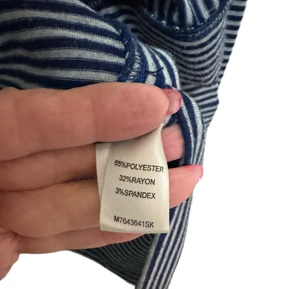 Silverwear - Blue / Gray Striped tunic top - Size M - Picture 4 of 8